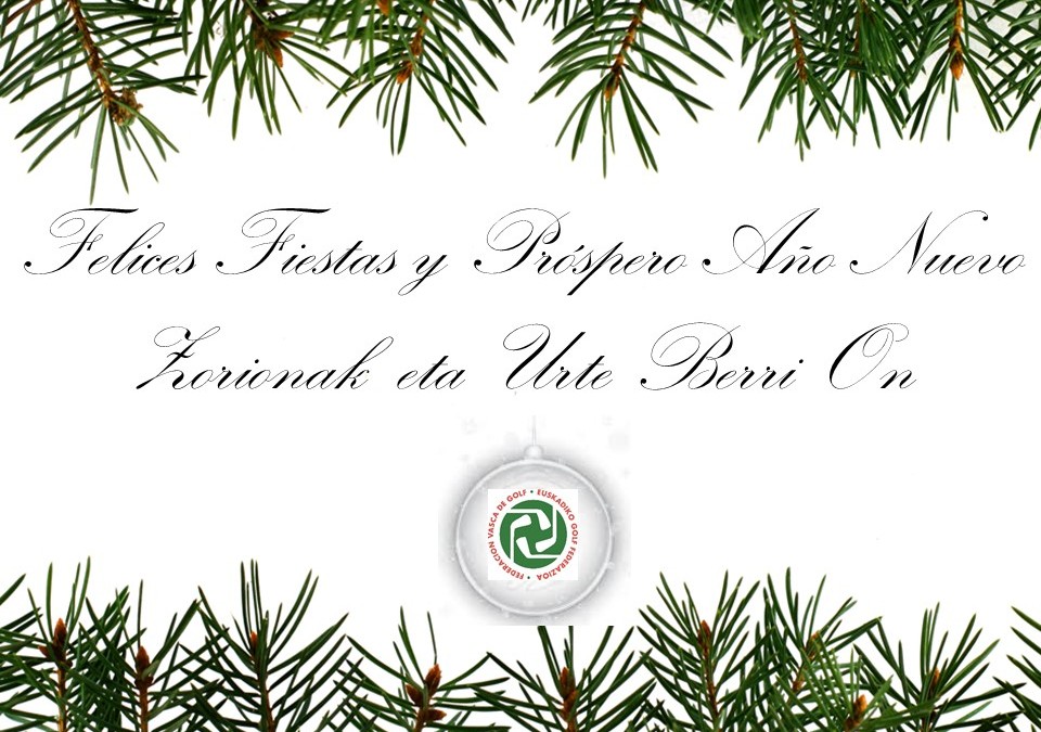 La Federación Vasca les desea Felices Fiestas y un Próspero Año Nuevo