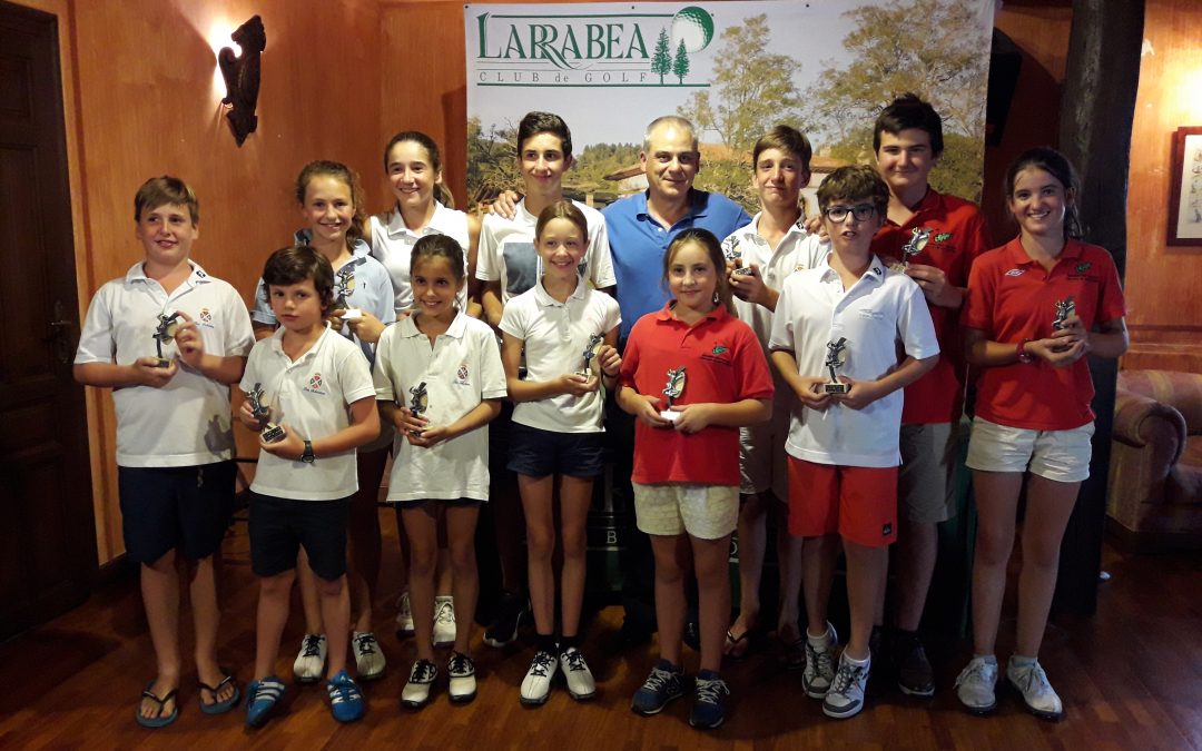 Victorias de Etxezarreta, De los Rios (infantiles), Beñaran, Lizarazu (alevines), Jáuregui y Lizarazu (benjamines), en el Campeonato de Alava Infantil