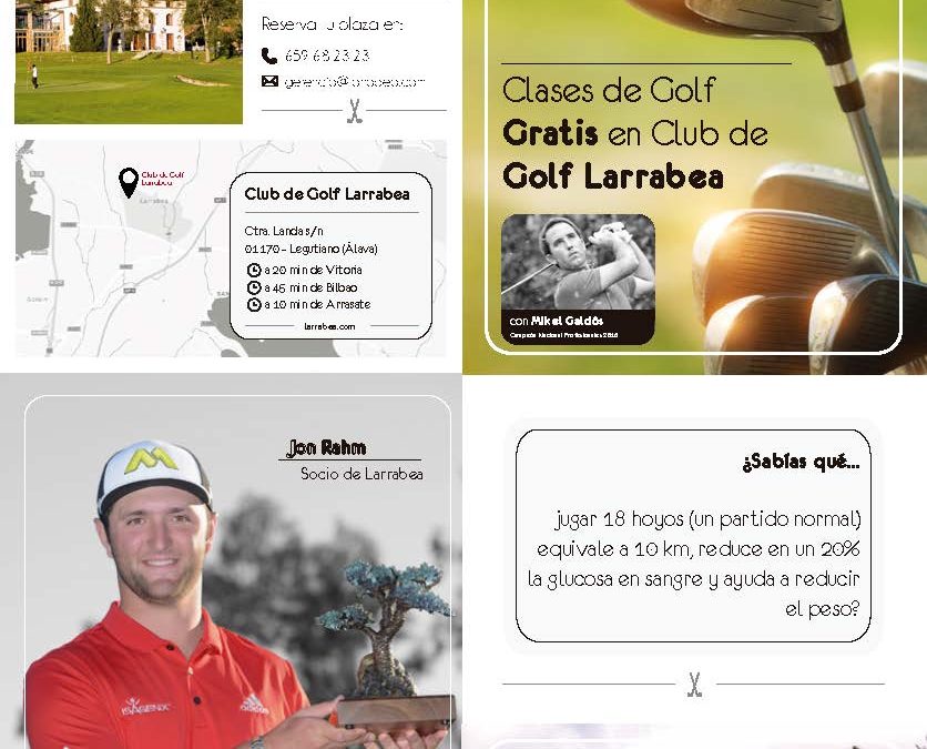 Cursos de iniciación gratuitos en el Club de Golf Larrabea