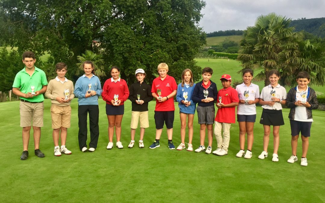 Sanz y Balanzategui (Infantiles), Guibert y Bastarrica (Alevines) y Martinez e Iraola ( Benjamines), Campeones de Goiburu Infantil