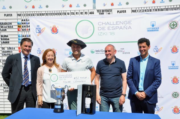 El Sueco Oscar Lengden ganador del Challenge de España en Izki Golf