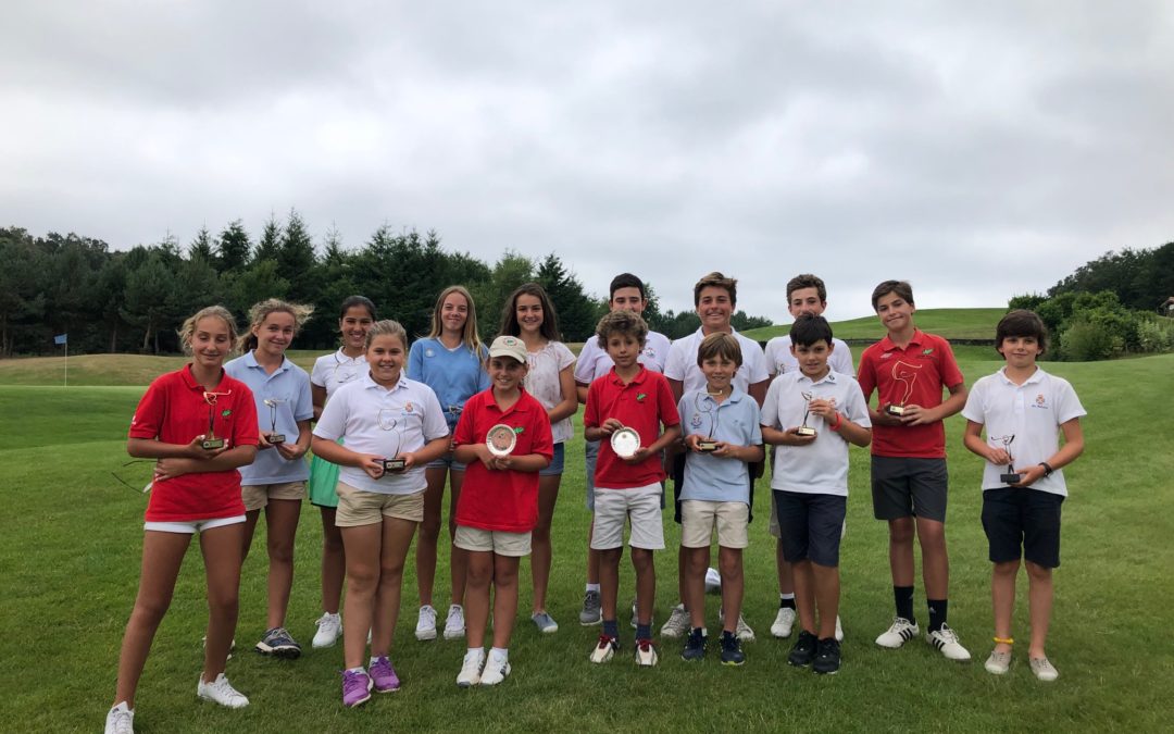 Fernandez/Lanchares (Infantil), Martinez/Iraola (Alevines) y Yrizar/Iraola (Benjamines) Campeones del País Vasco Infantil, Alevín y Benjamín