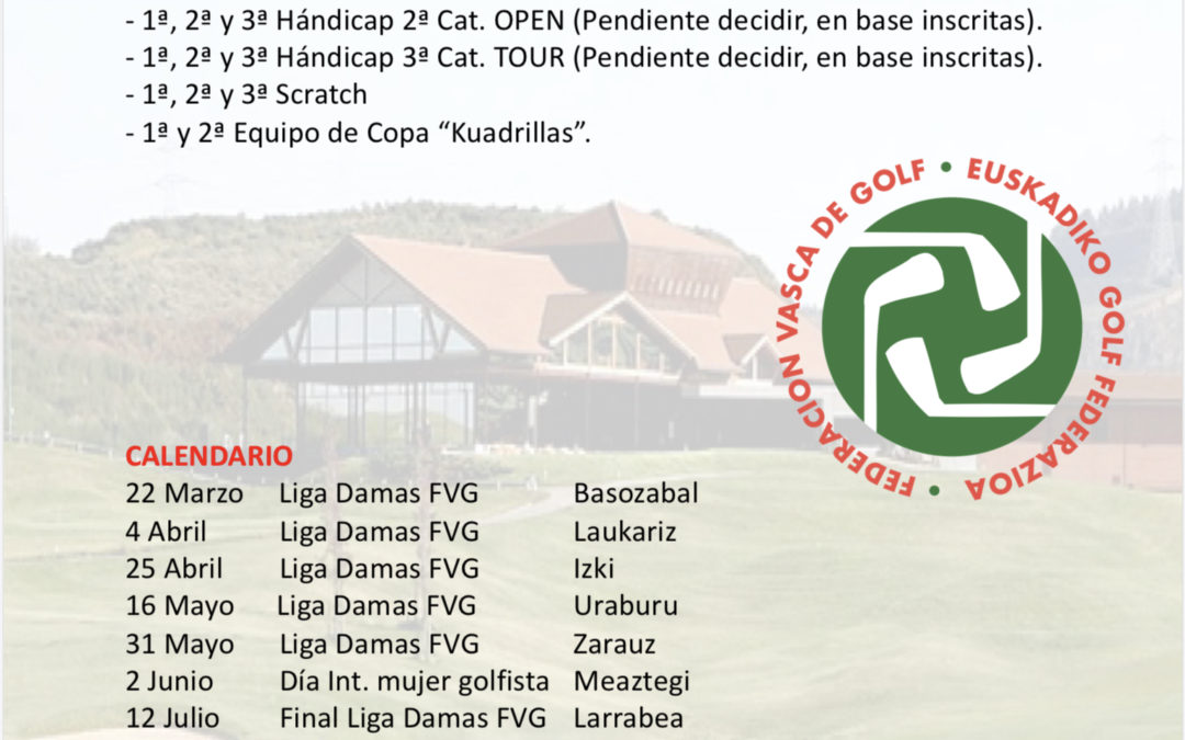 ¡NOVEDAD! – 1ª LIGA DAMAS PAÍS VASCO – INSCRIPCIONES ABIERTAS