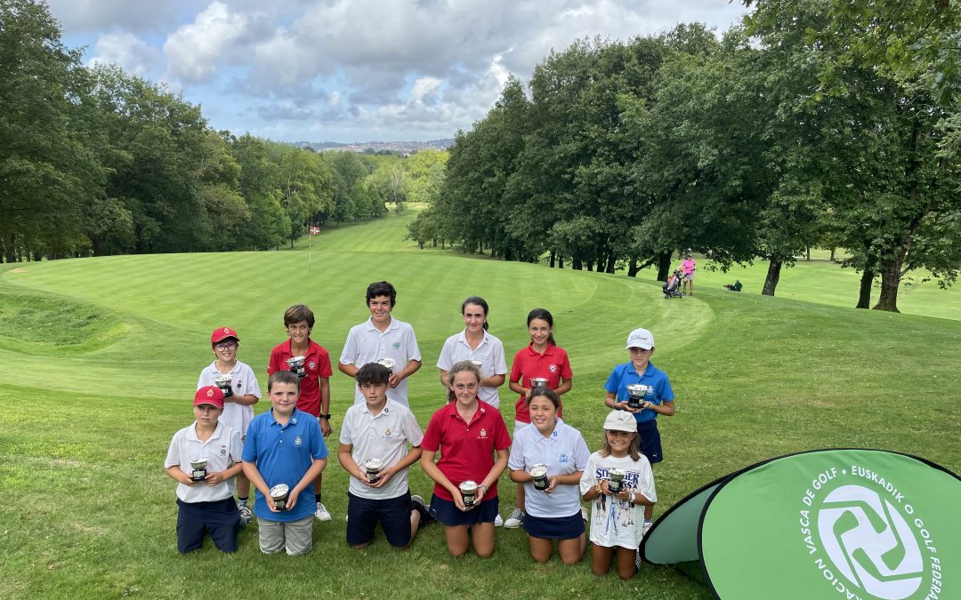 J.Domingo/B.Sueiro (Infantiles), P.Basterra/C.Alonso (Alevines) y U.Alustiza/M.Guereñu (Benjamines) ganadores de la Copa Federación Vasca Infantil