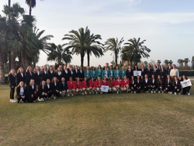 María Bastarrica con el equipo nacional presente en el Match Internacional Femenino de Costa Ballena