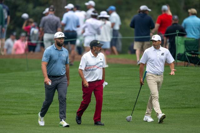 Jon Rahm y  José Mª. Olazábal, ante el embrujo de Augusta National